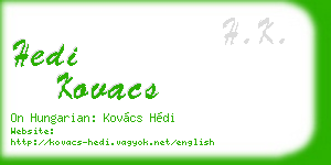 hedi kovacs business card